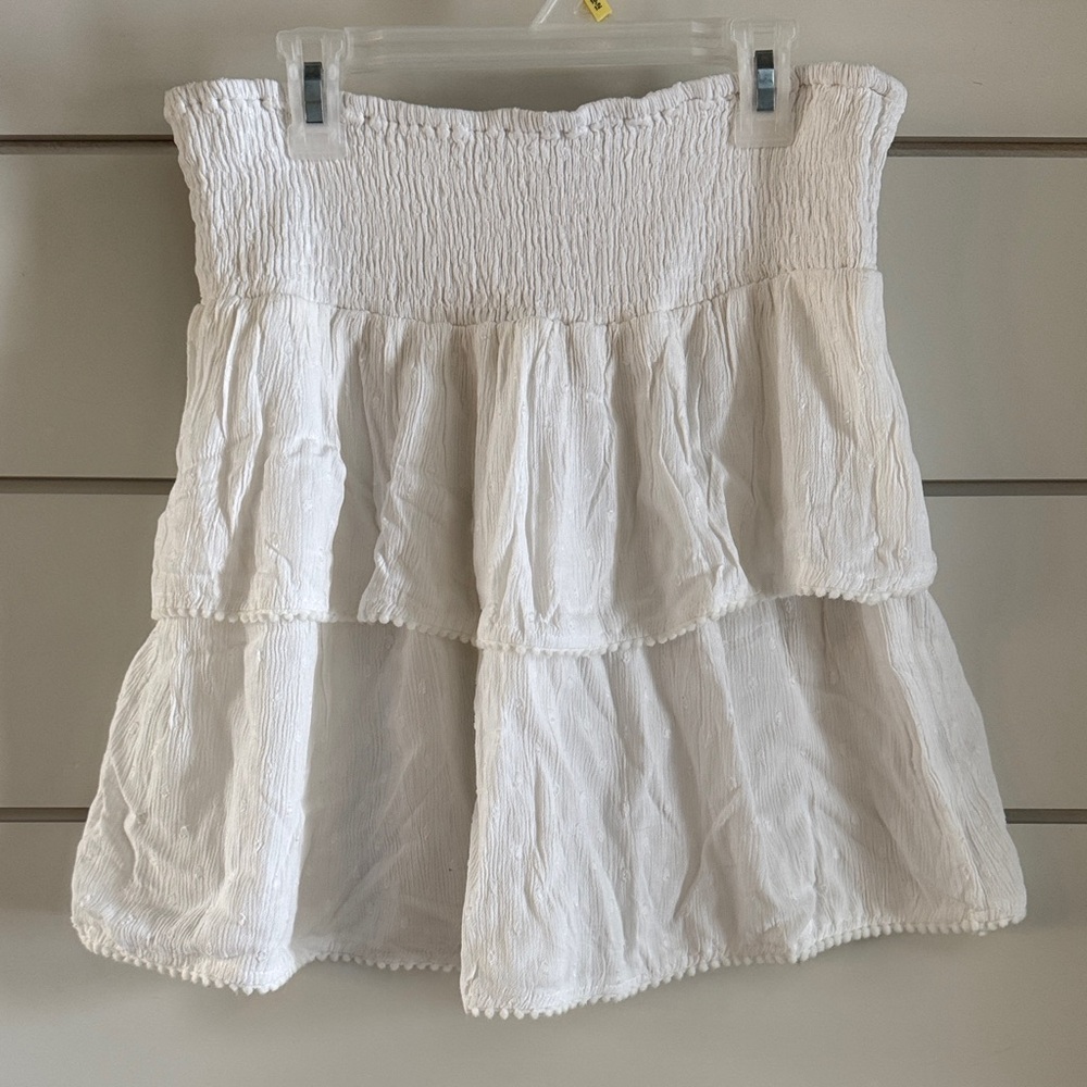Sim & Sam White Tiered Skirt